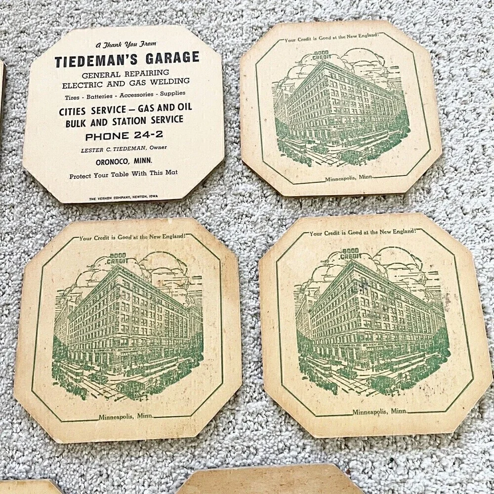 9x Dutch Boy Girl Trivet Advertising Cork Priscilla England Mpls Minnesota Iowa